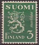 Finland 1930 Coat Of Arms 3 Markkaa Green Scott 175. Finlandia 175. Uploaded by susofe